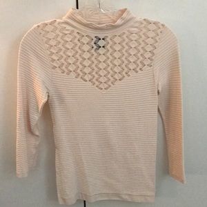 Bebe textured rib turtle neck top